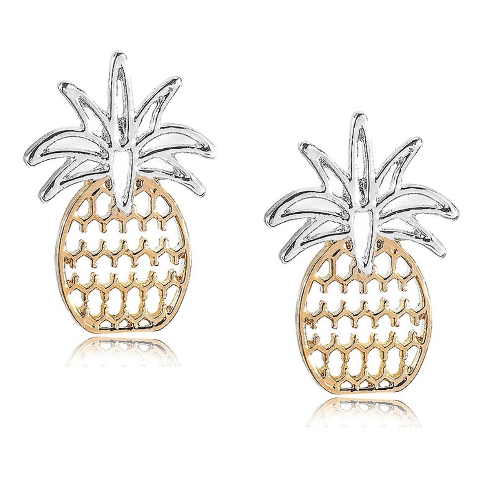 Pineapple Earring Studs Lightweight